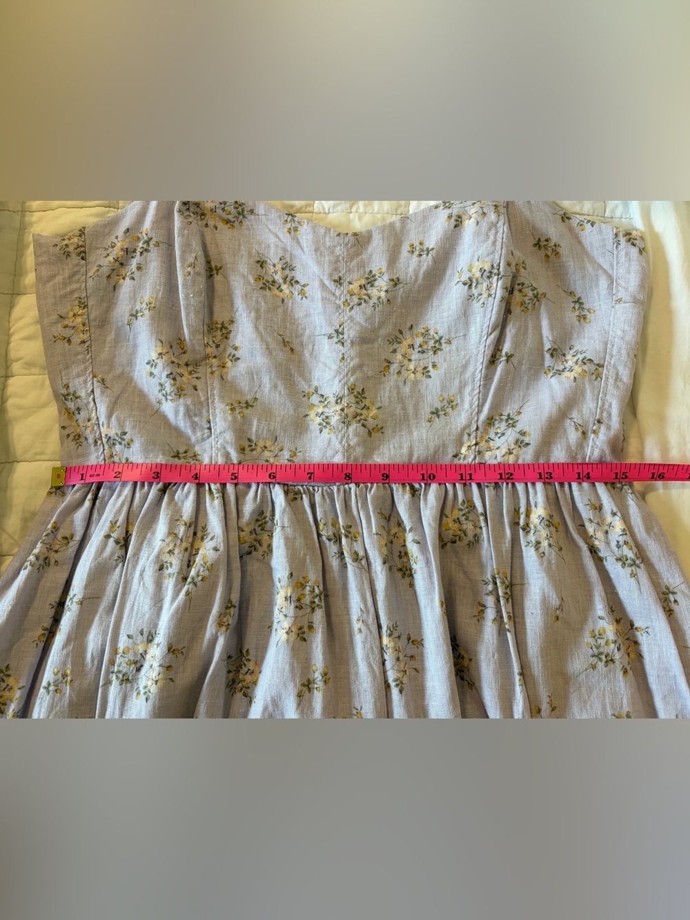 H&M Linen Blend Lavender Floral Midi Sundress - Picture 6 of 8
